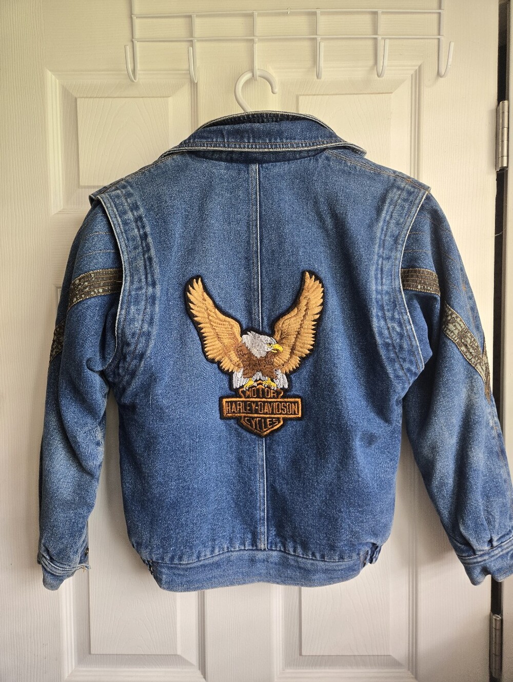 Harley-Davidson Vintage Denim Jacket with Eagle Patch - Blue